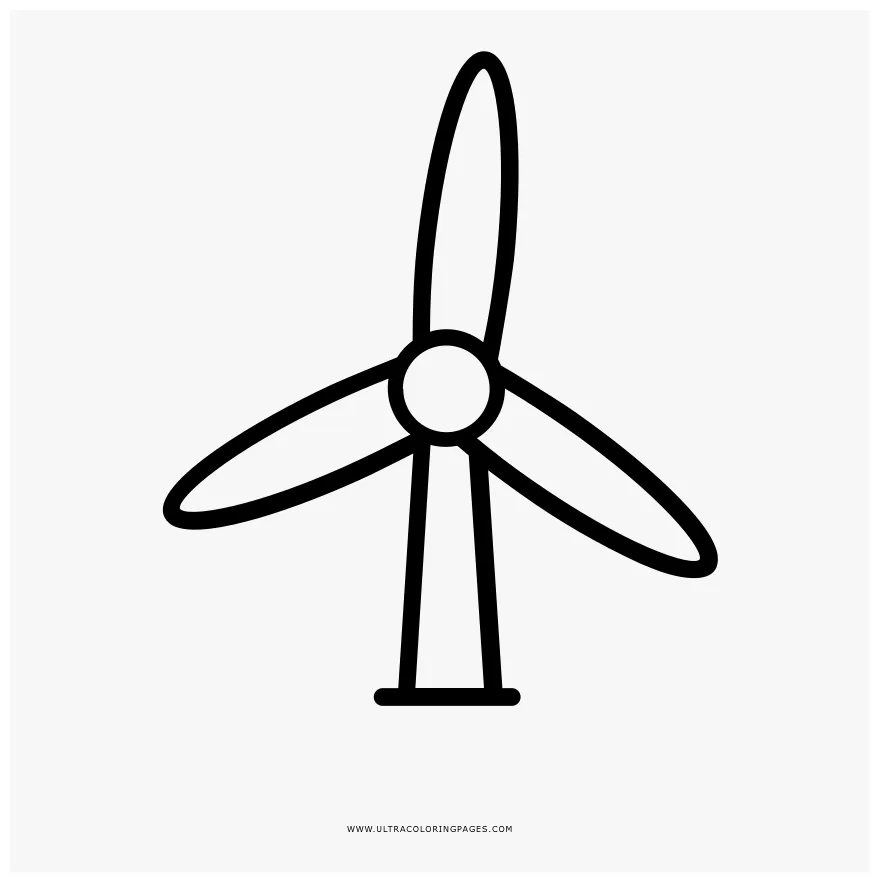 Wind turbine coloring page