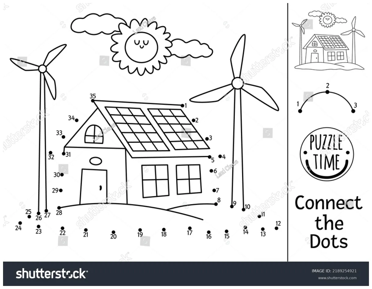 Wind turbine coloring page