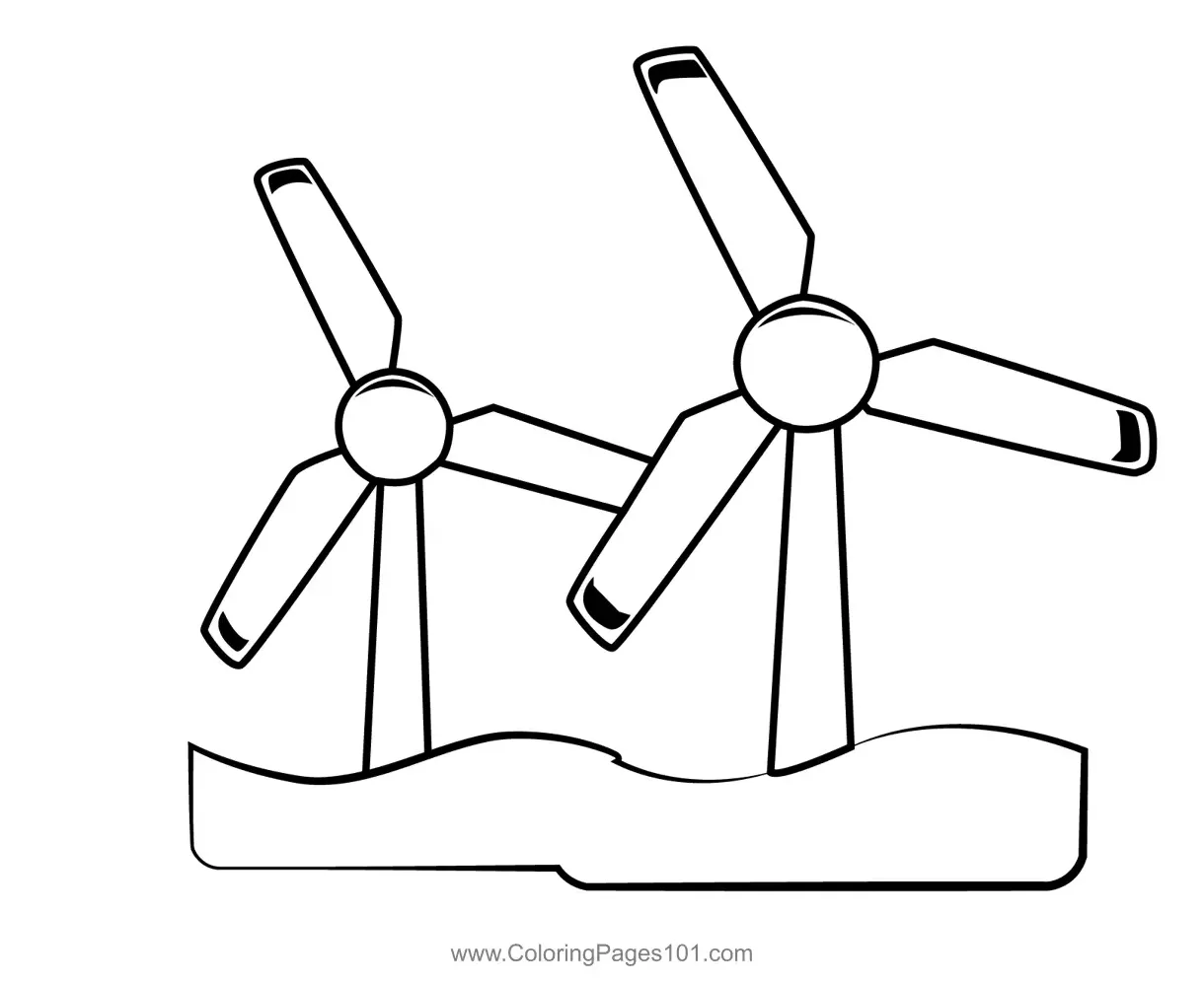 Wind Turbine Coloring Pages [2025]