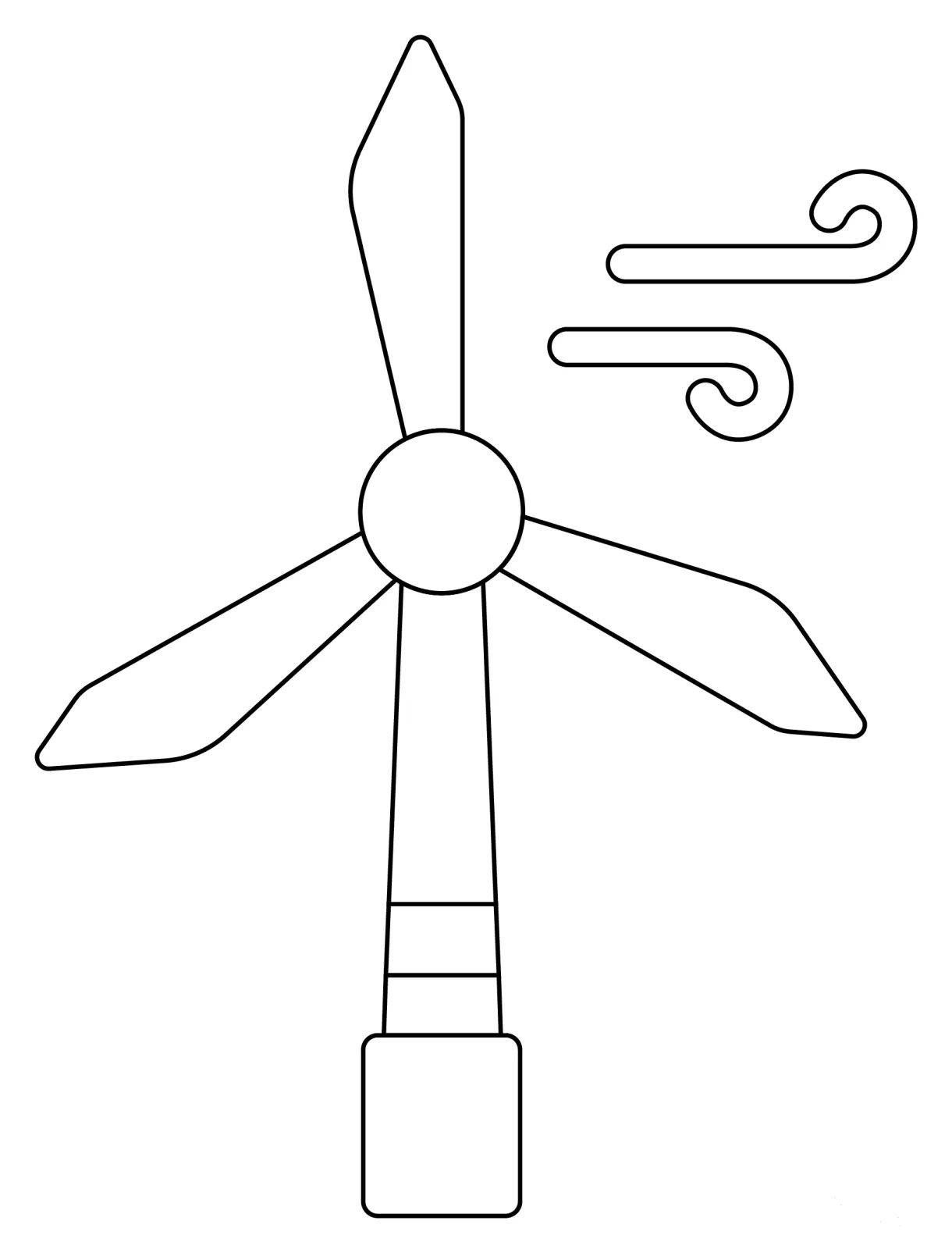 Windmill coloring page - ColouringPages