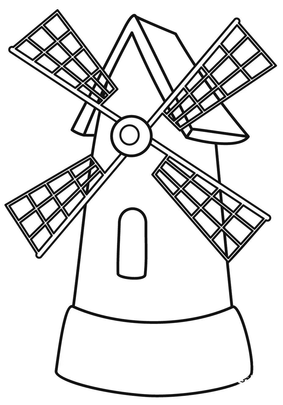 Windmill coloring page - ColouringPages