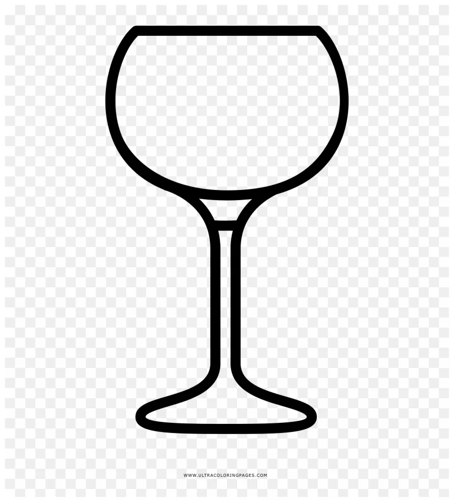 Glass of wine coloring clipart #3636524