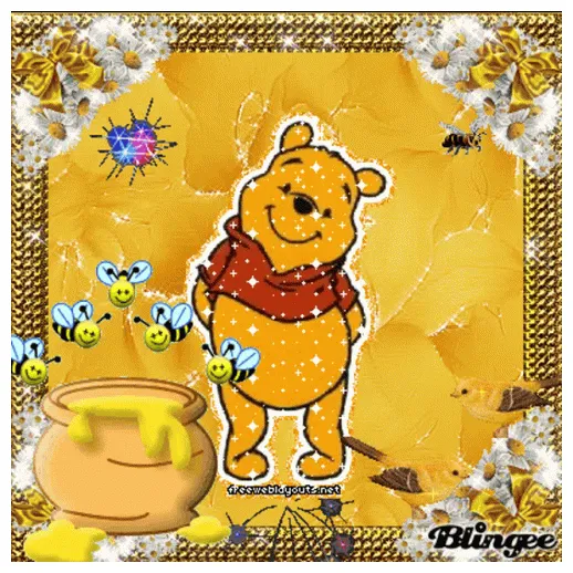 Winnie the pooh and honey too cute gif winnie the pooh and honey too
