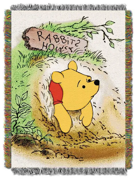 Winnie the pooh, "vintage pooh" woven tapestry throw blanket