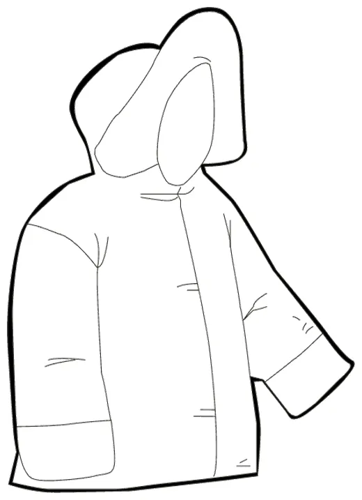 Coloring page of a coat clipart best