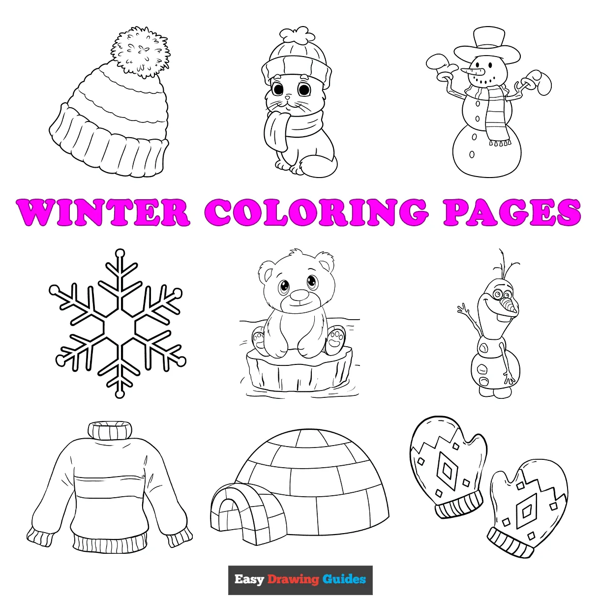 Winter coloring page