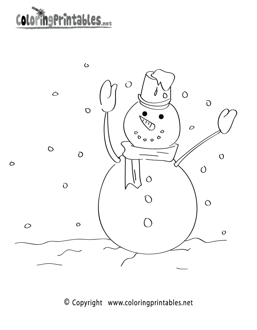 A free seasonal coloring printable