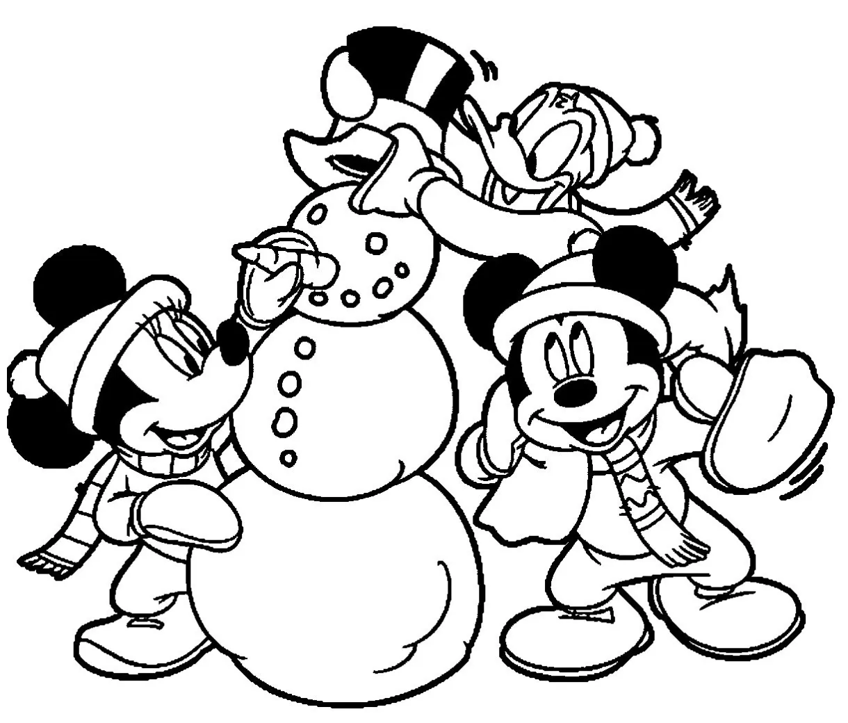 Winter theme coloring pages for toddlers & book for kids