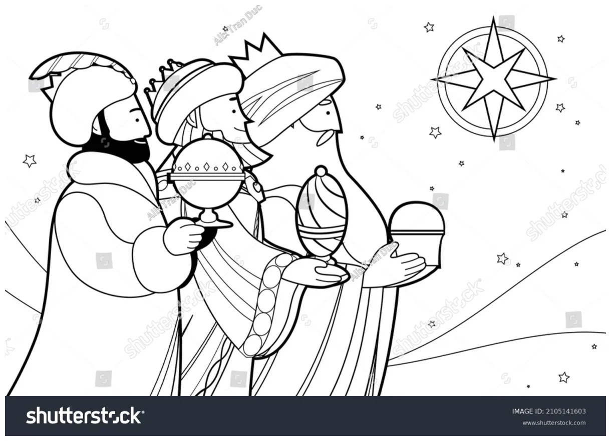 Coloring pages three wise men [2025] printable coloring page