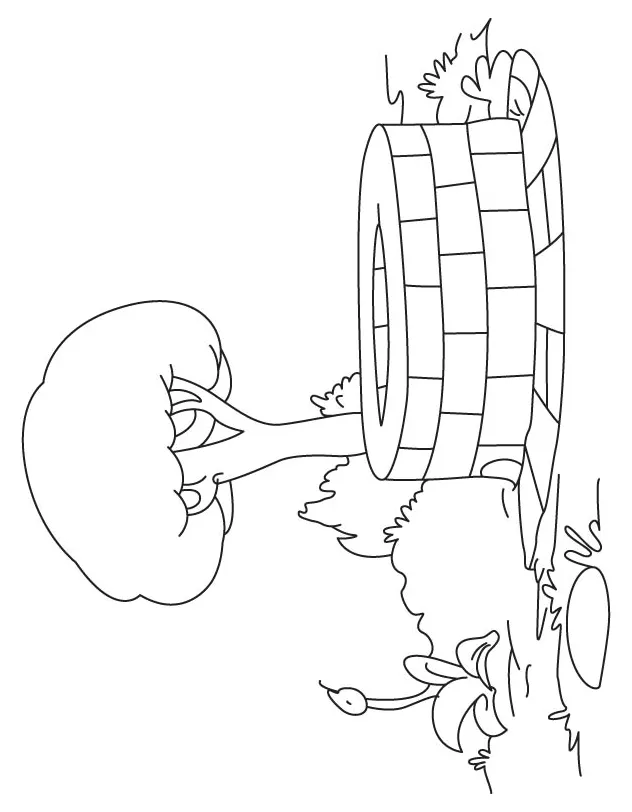 Wishing well coloring sheets coloring pages
