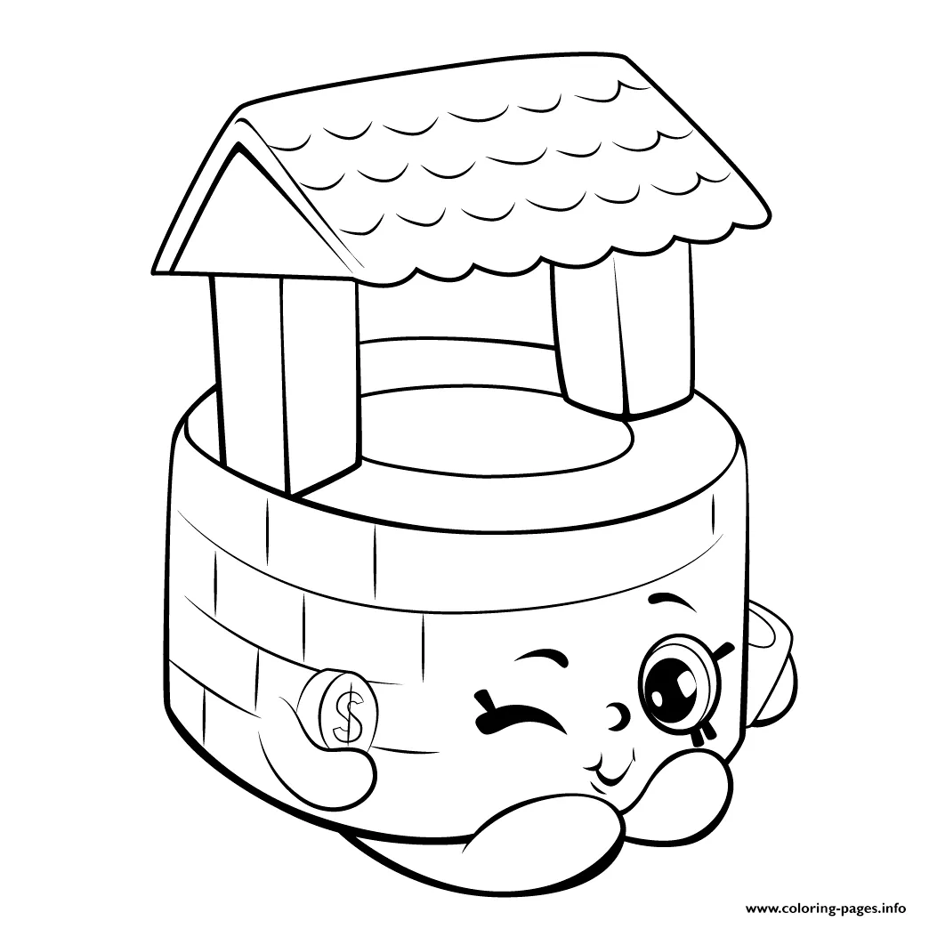 Wishing well coloring sheets coloring pages