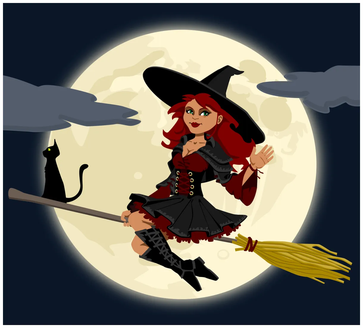 Free witch vector art download 324+ witch icons & graphics pixabay printable coloring page