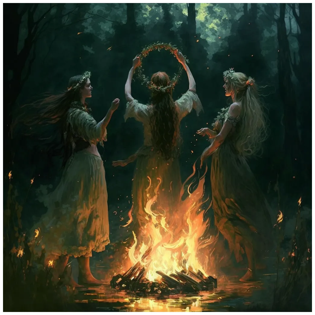 Full moon ceremony | Pagan art, Witches dance, Witch art