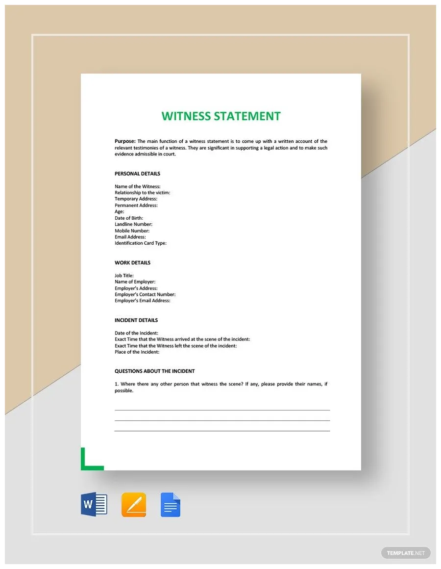 Google docs, word, apple pages template