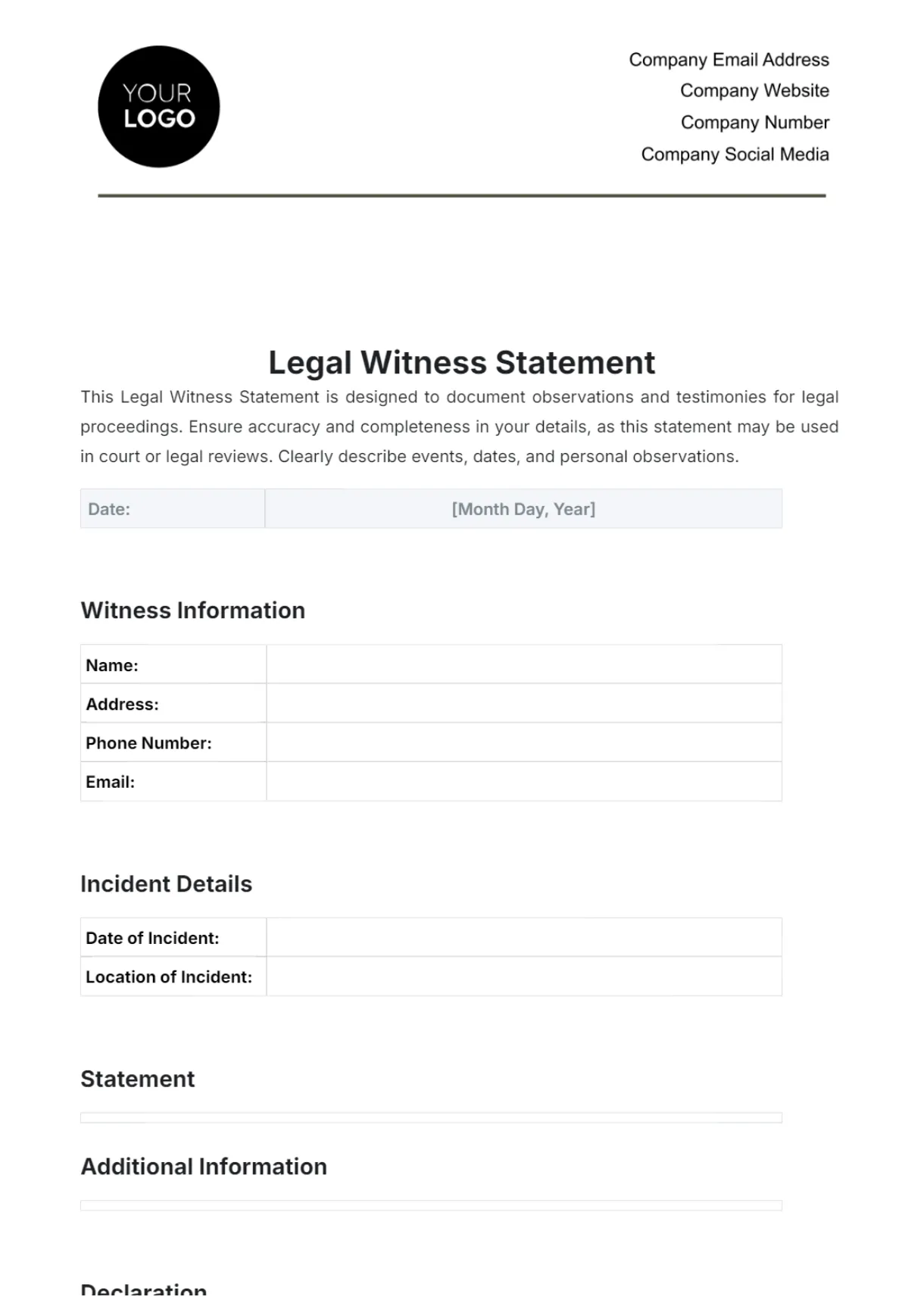 Free legal to edit online