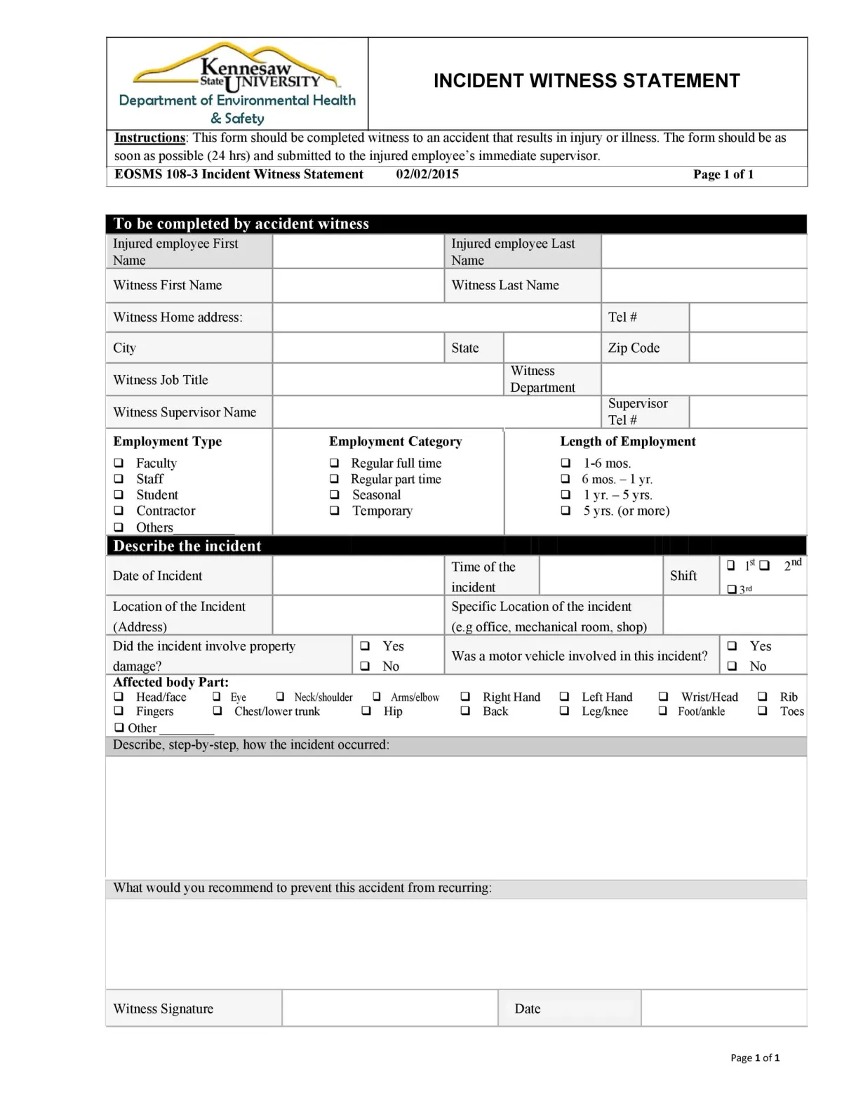 50 professional witness statement forms & templates ᐅ templatelab