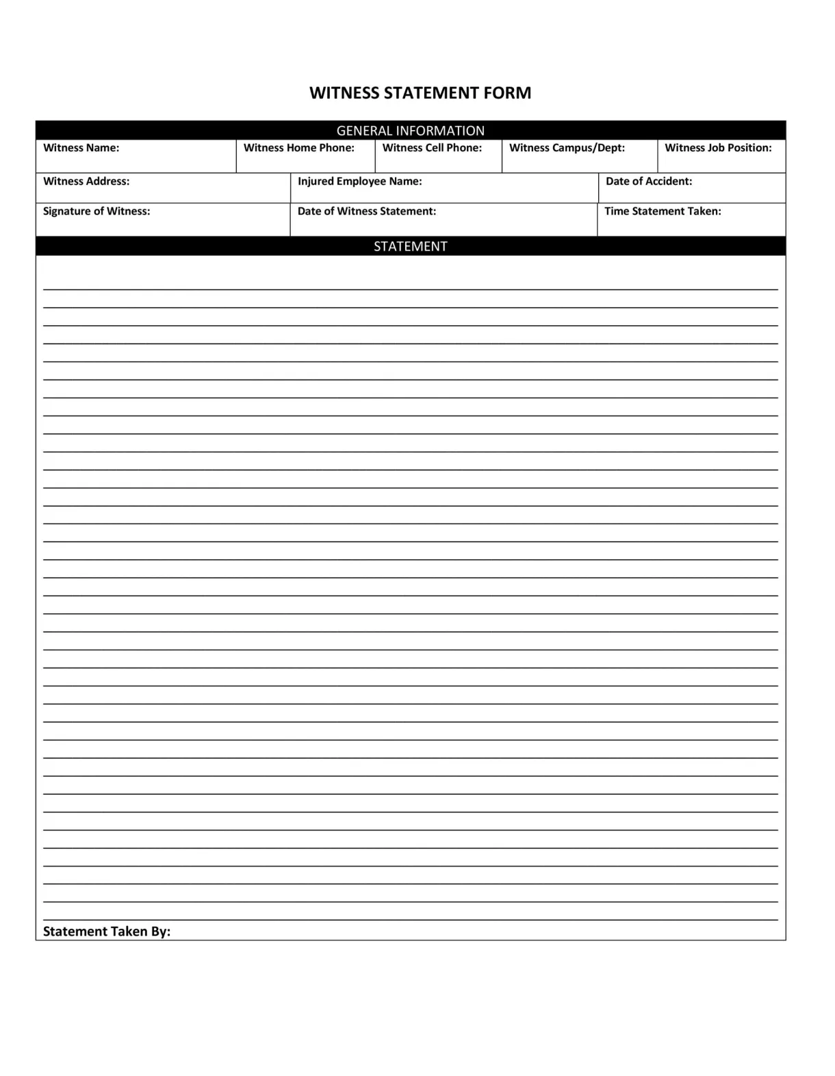 50 professional witness statement forms & templates ᐅ templatelab