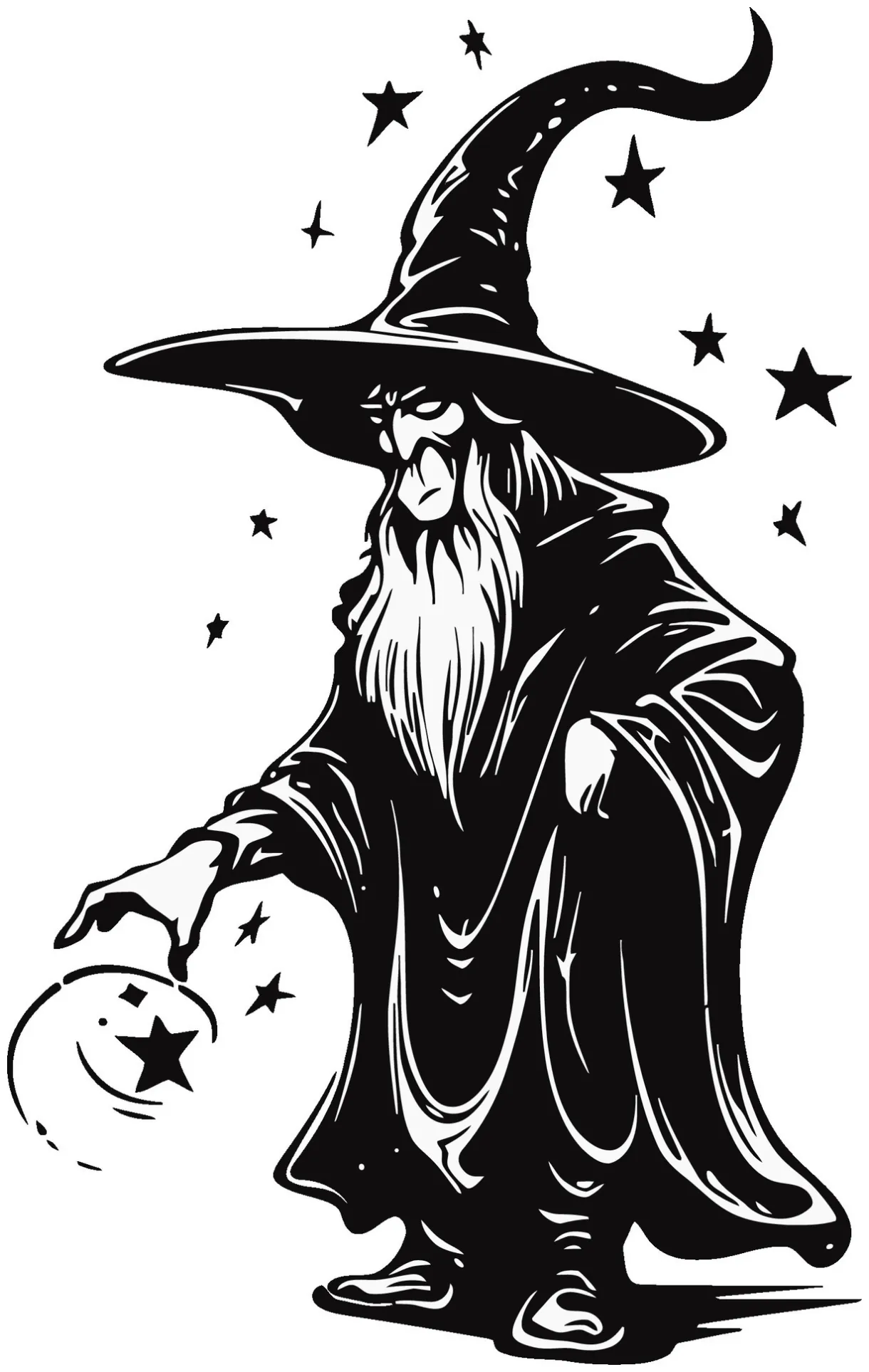 Wizard casting spell 25408031 vector art at vecteezy