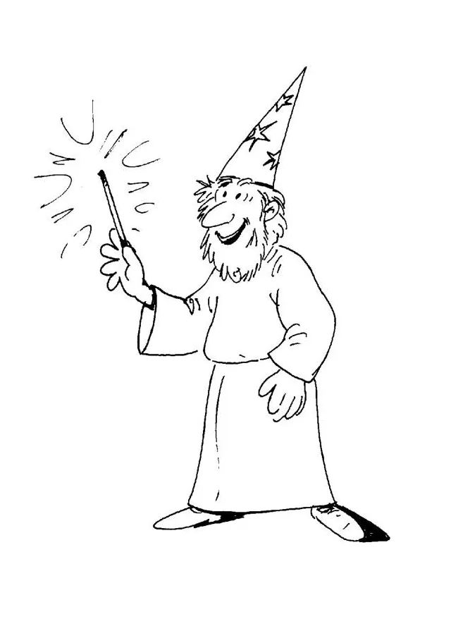 Coloring page wizard free printables img 9076