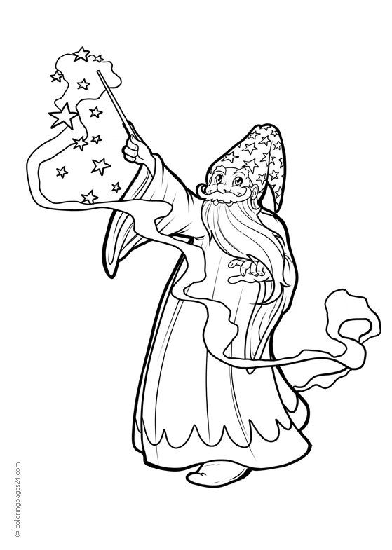 Wizard: Coloring Pages & Books - 100% FREE and printable!