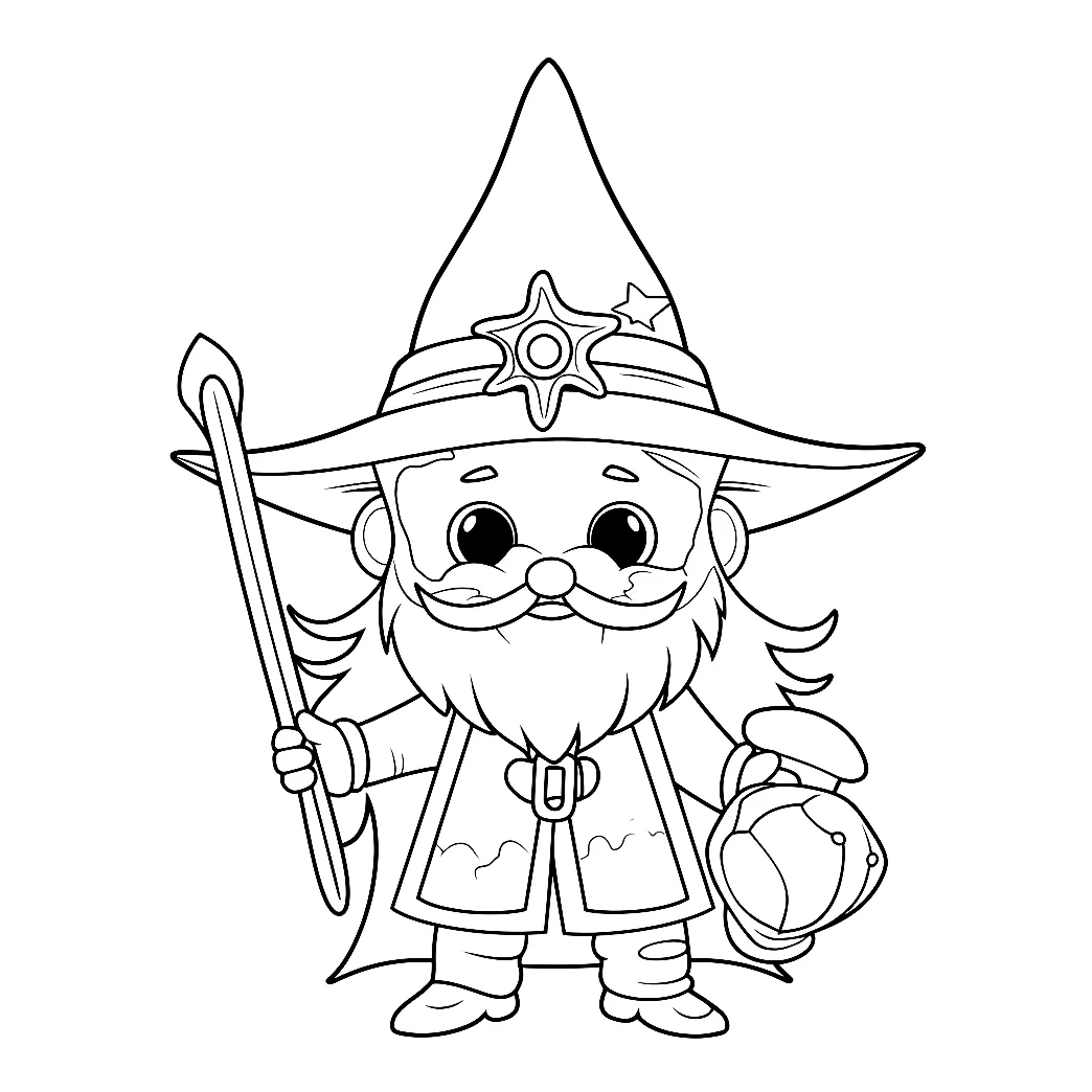 Free Wizard coloring pages – Coloring corner