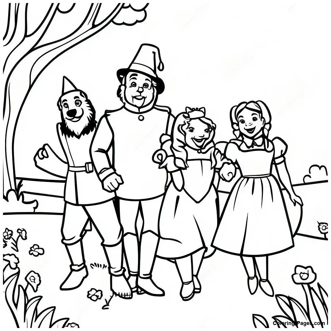 Wizard Of Oz Coloring Page | Coloring-Pages.com