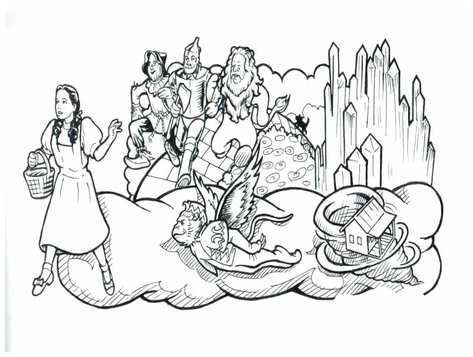 The Wizard of Oz coloring pages to download and print for free