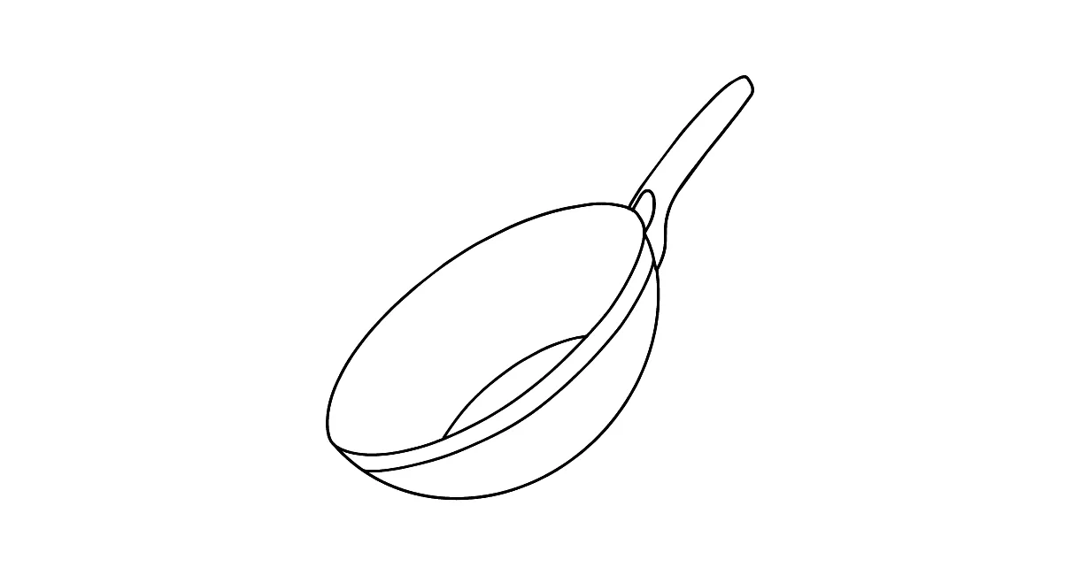 Wok pan coloring page ♥ for kids online or printable for free! printable coloring page