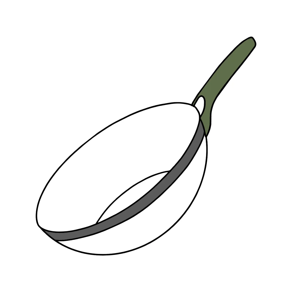 Wok pan coloring page ♥ for kids online or printable for free!