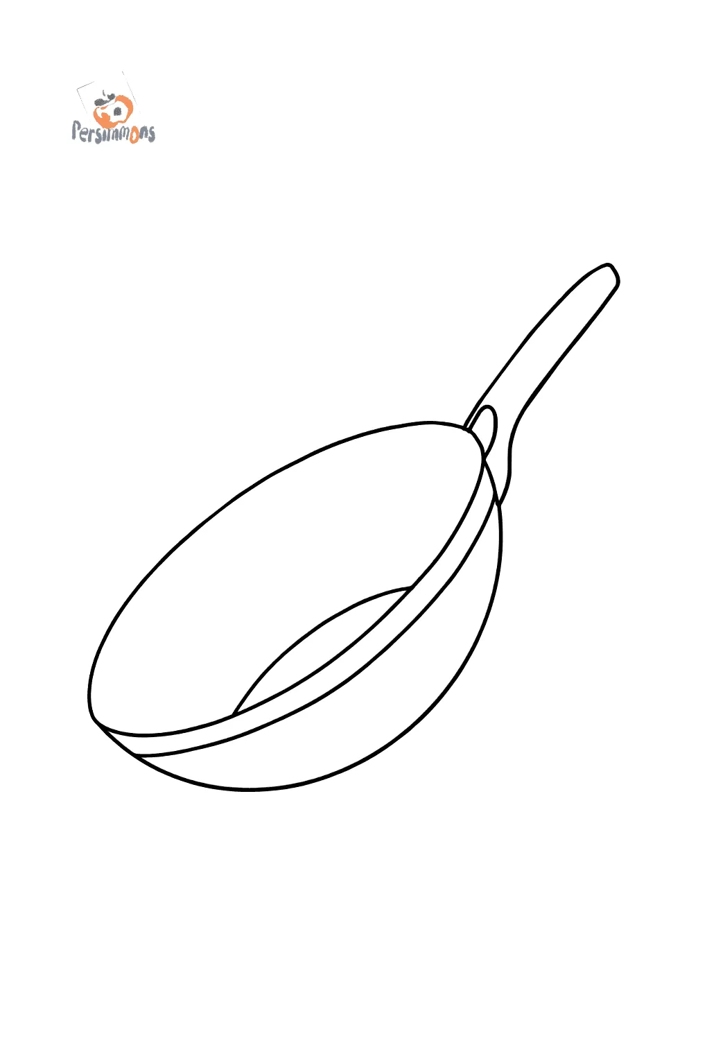 Wok pan coloring page ♥ for kids online or printable for free!