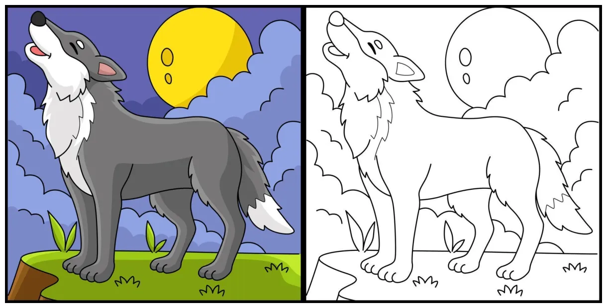 Vector art, icons, and graphics for printable coloring page