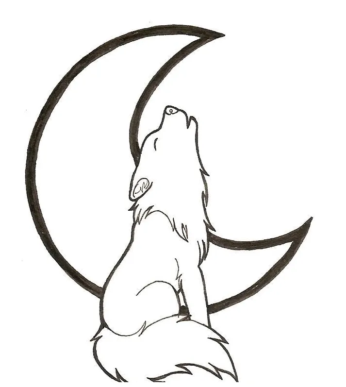 Wolf howling moon coloring pages download and print for free