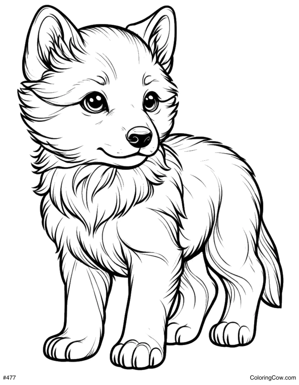 Wolf pack coloring page