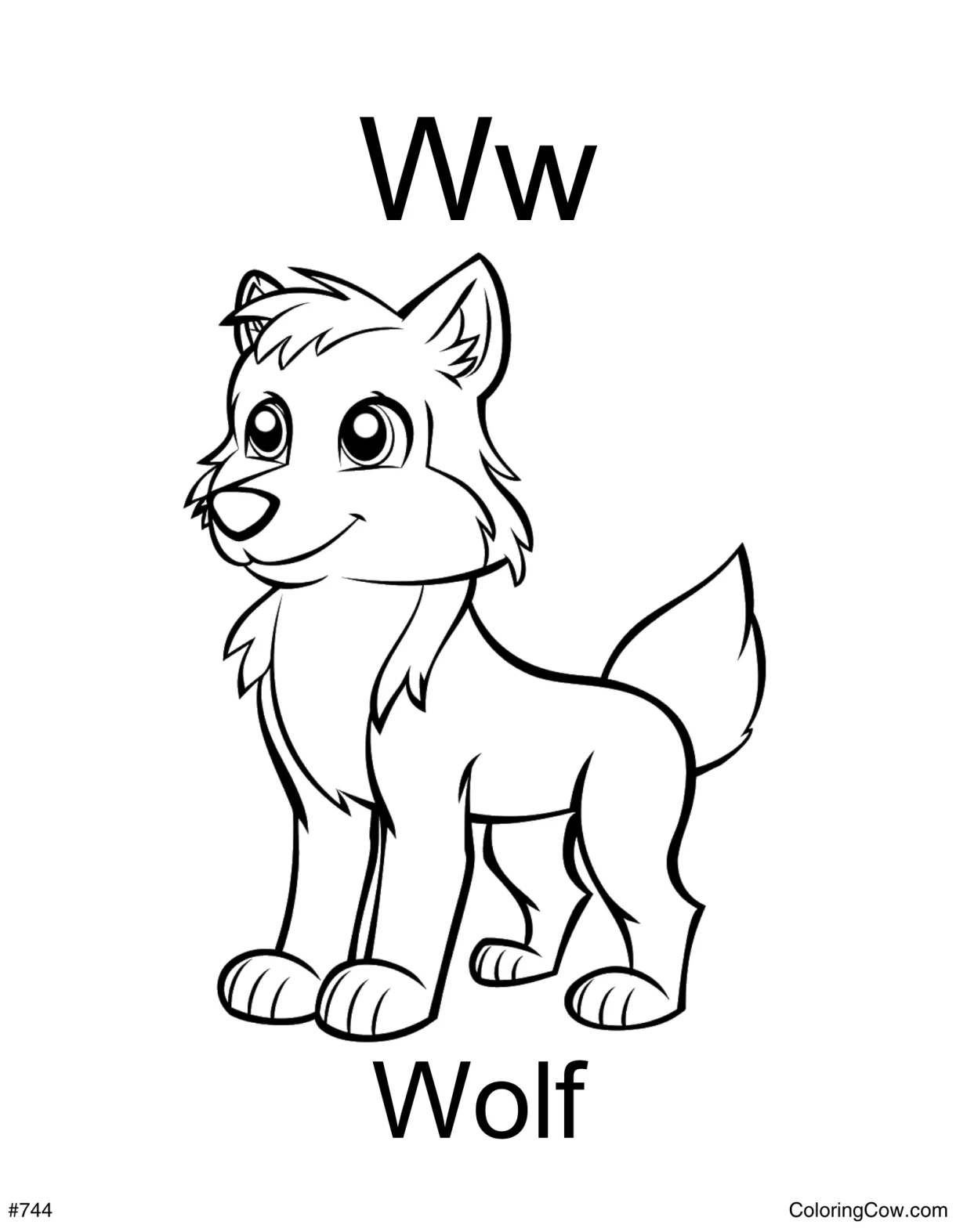 Wolf pack coloring page