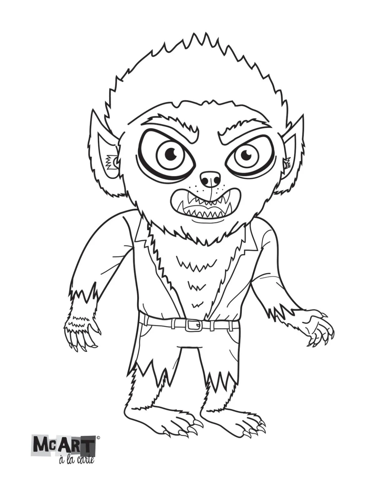 Mcart à la carte ! coloring pages, wolfman