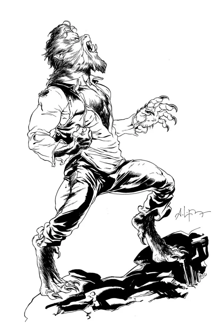 Wolfman drawing at getdrawings