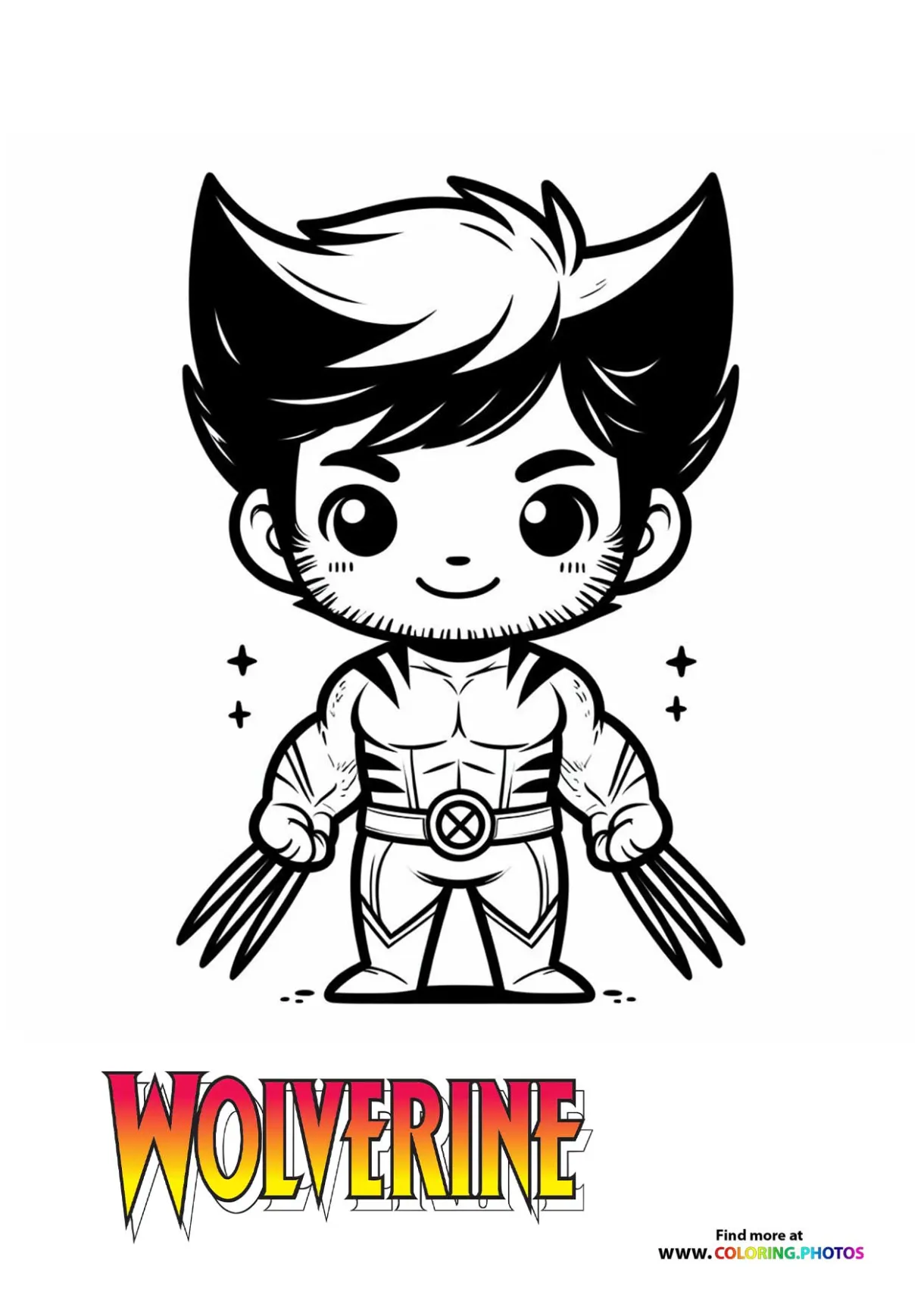 Little Wolverine - Coloring Pages for kids
