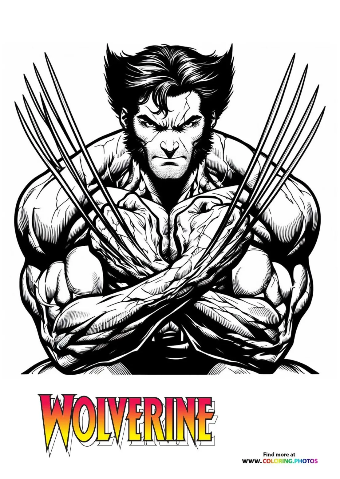 Wolverine - Coloring Pages for kids - Free and easy print or download