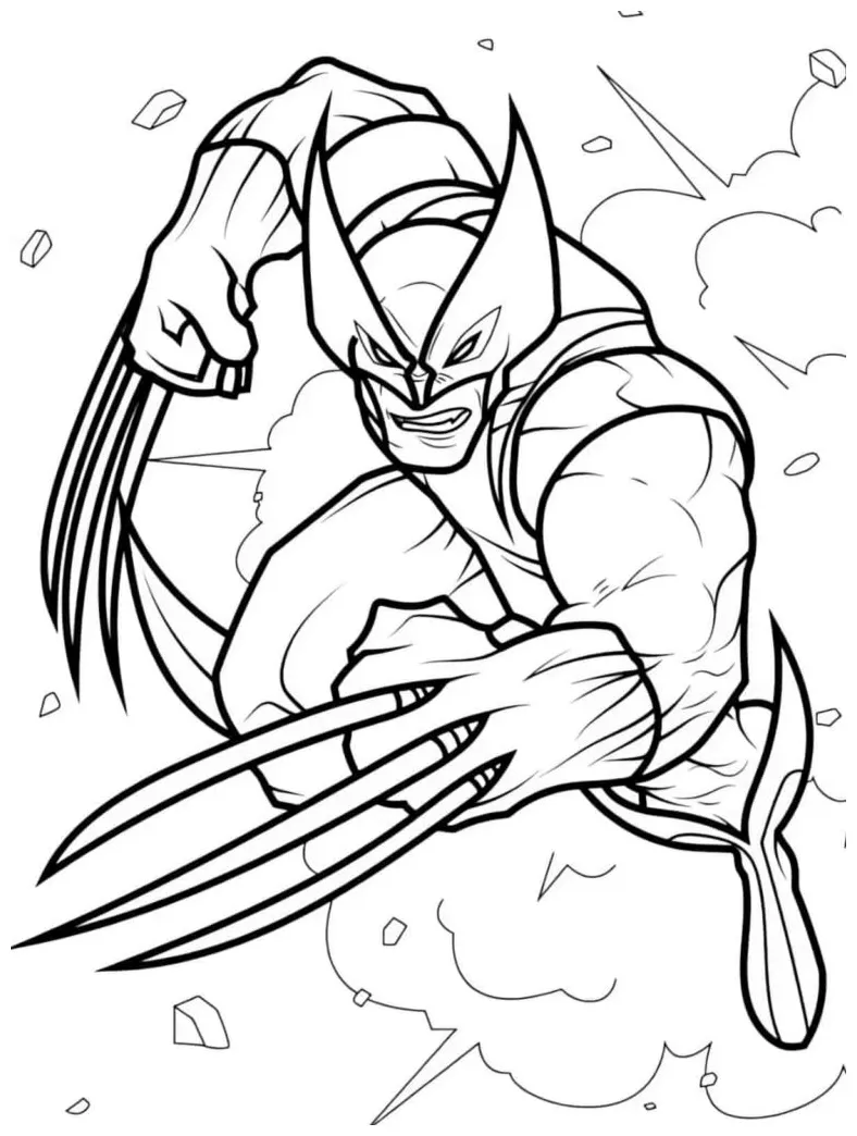 25+ PDF Wolverine Coloring Pages For Kids 🎨🦸 - Coloringpagesforkids.net
