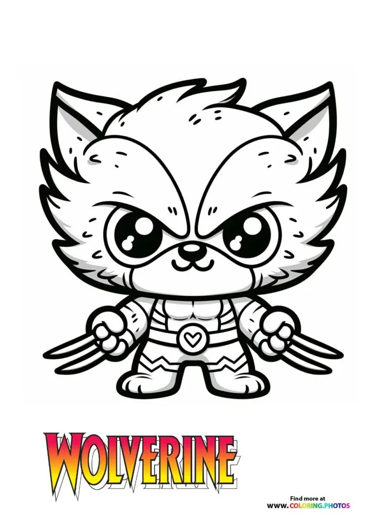 Wolverine - Coloring Pages for kids - Free and easy print or download