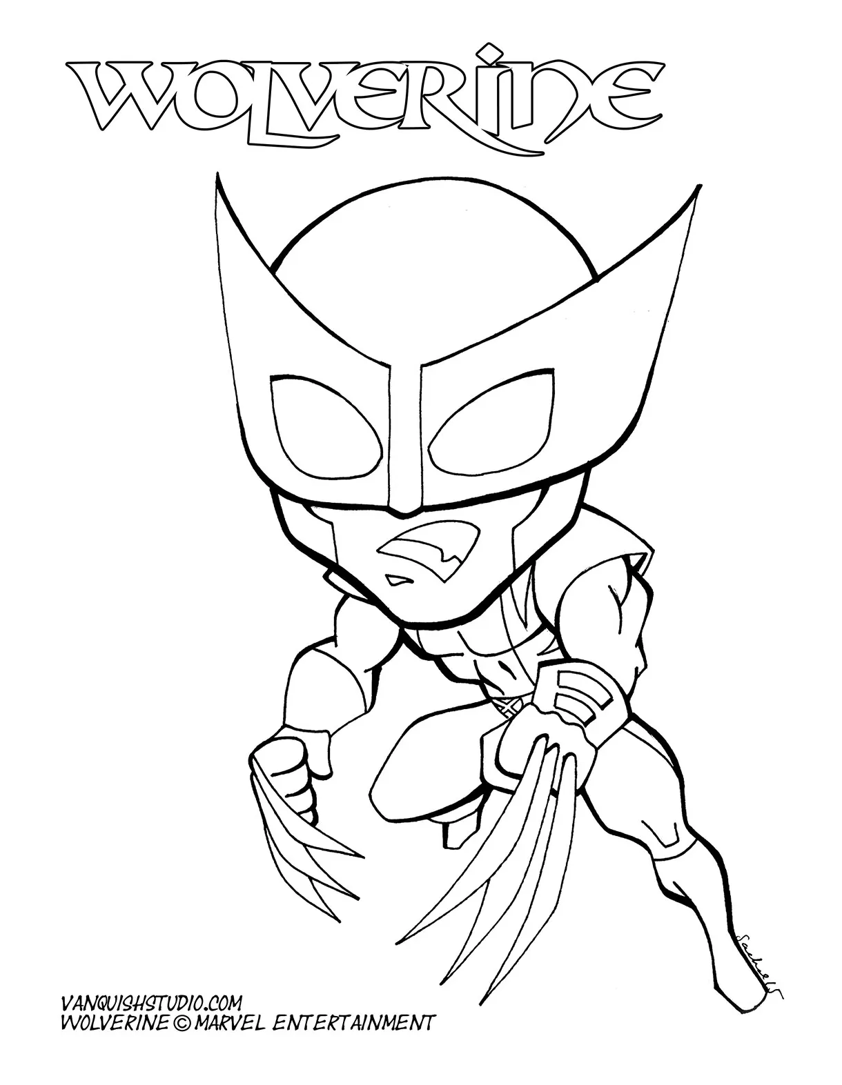 Wolverine Coloring Page - Coloring Nation