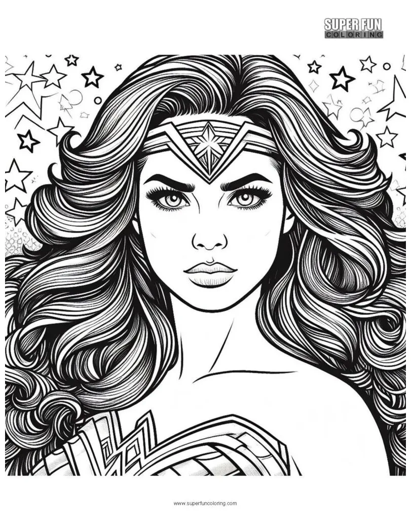 Wonder woman coloring page super fun coloring printable coloring page