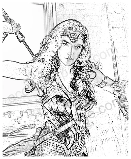 Wonder woman couloring page