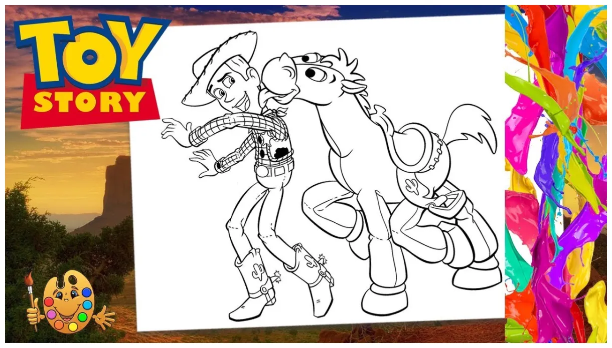 Woody bullseye coloring pages