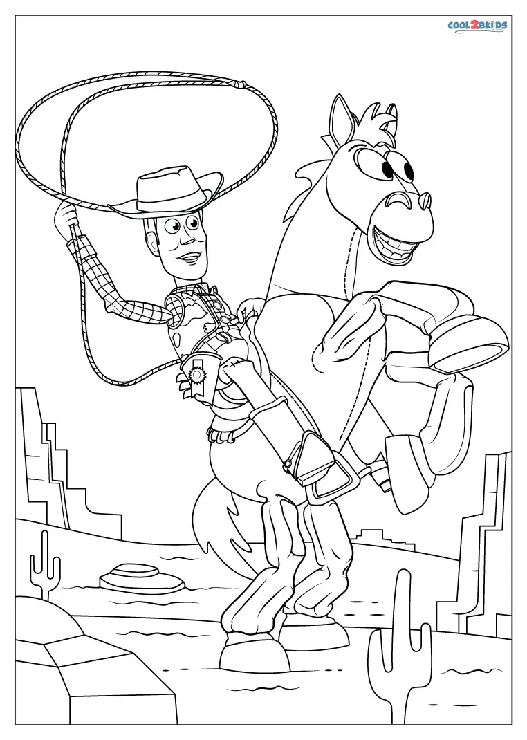 Woody bullseye coloring pages