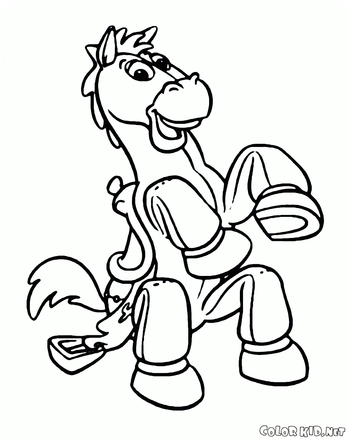 Coloring page horse bullseye