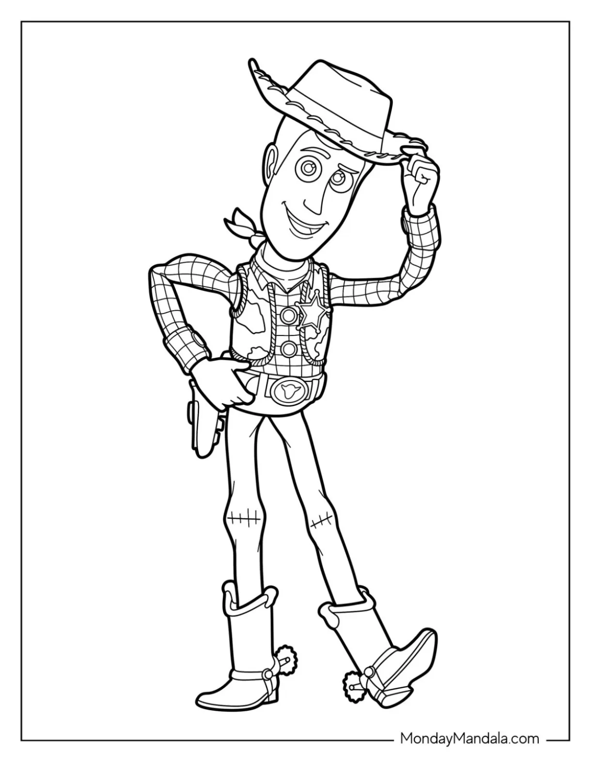 24 woody coloring pages free pdf printables