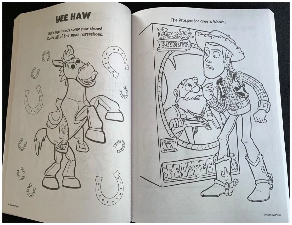 Woody and bullseye coloring pages for kids [2025]