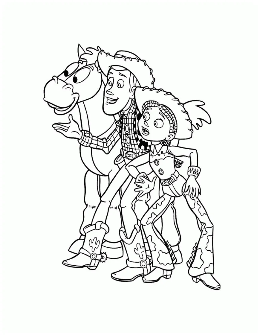 Woody bullseye coloring pages