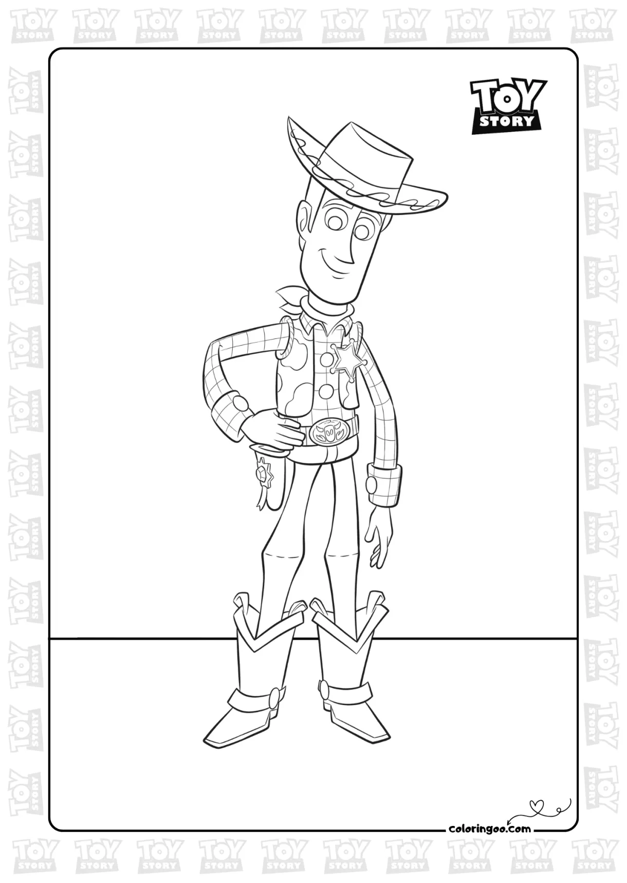 Toy story woody pdf coloring pages printable coloring page